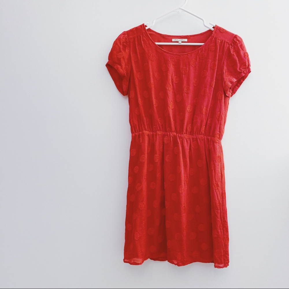 💃🏼❤️ Madewell Red Polka Dots Silk Dress ❤️💃🏼